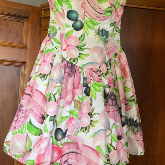 Smodata Italian Tropical Fruit Dress, Size 6(Italian size 42) - Picture 9 of 12